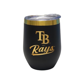 The Memory Company Tampa Bay Rays 12oz. Stainless Steel Gold Lettering Stemless Wine Tumbler