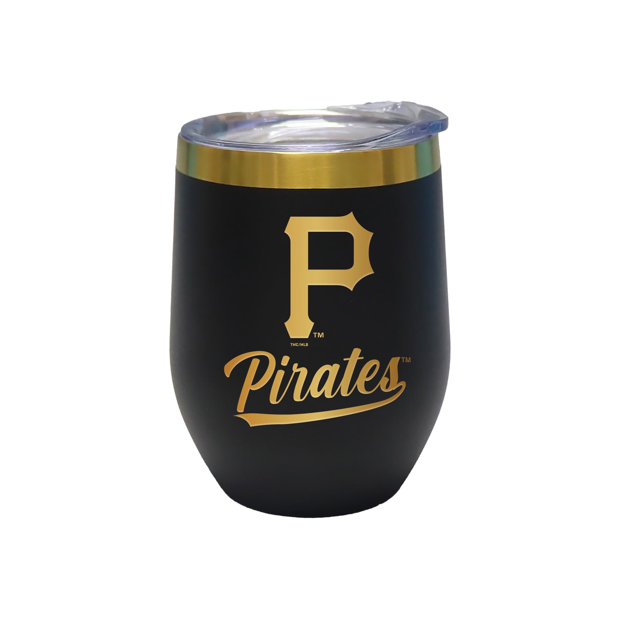 The Memory Company Pittsburgh Pirates 12oz. Stainless Steel Gold Lettering Stemless Wine Tumbler