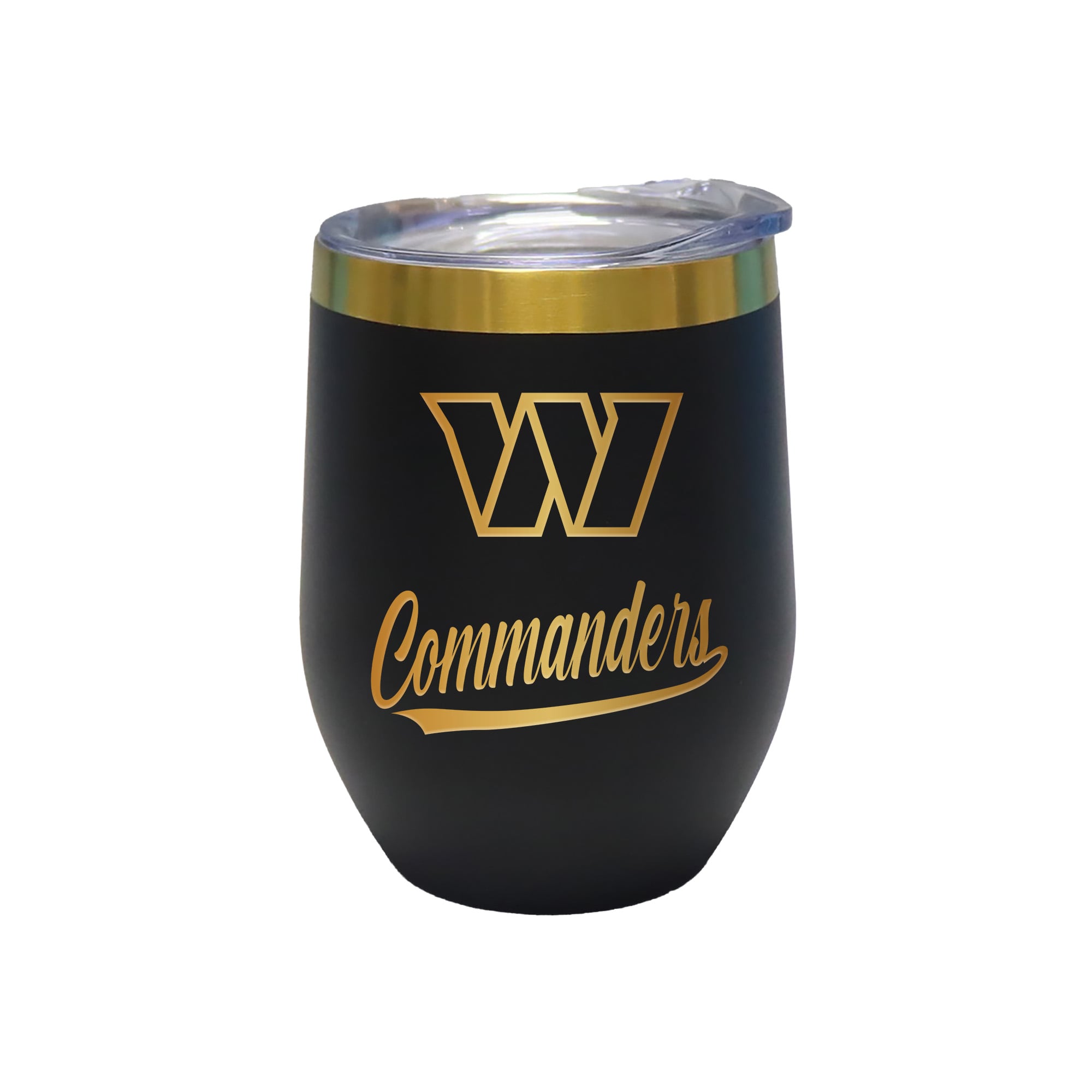 The Memory Company Washington Commanders 12oz. Stainless Steel Gold Lettering Stemless Wine Tumbler