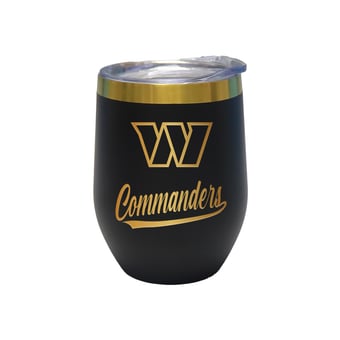The Memory Company Washington Commanders 12oz. Stainless Steel Gold Lettering Stemless Wine Tumbler