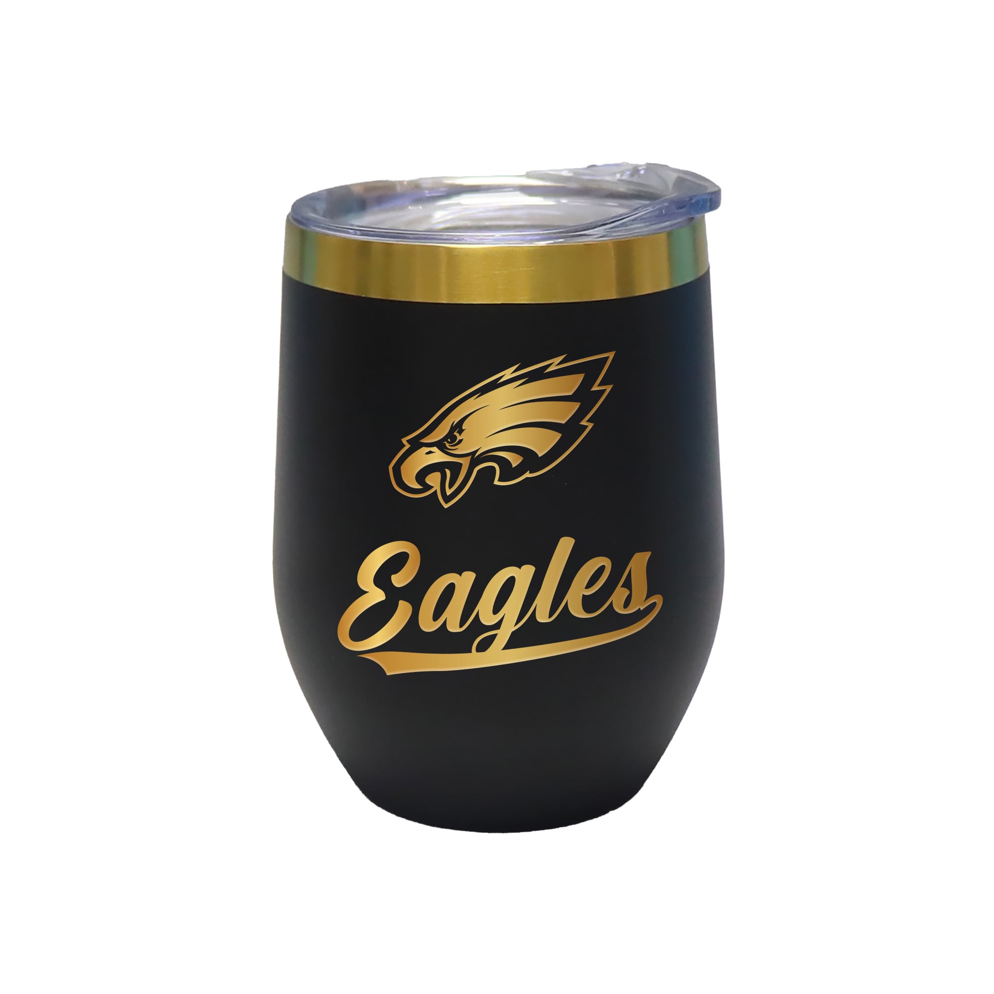 The Memory Company Philadelphia Eagles 12oz. Stainless Steel Gold Lettering Stemless Wine Tumbler