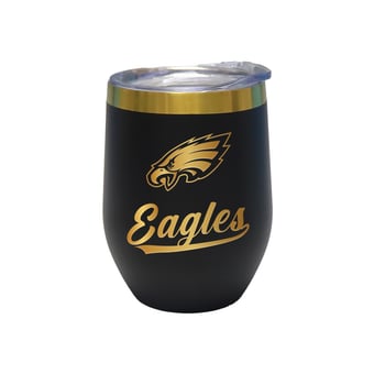 The Memory Company Philadelphia Eagles 12oz. Stainless Steel Gold Lettering Stemless Wine Tumbler