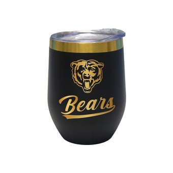 The Memory Company Chicago Bears 12oz. Stainless Steel Gold Lettering Stemless Wine Tumbler