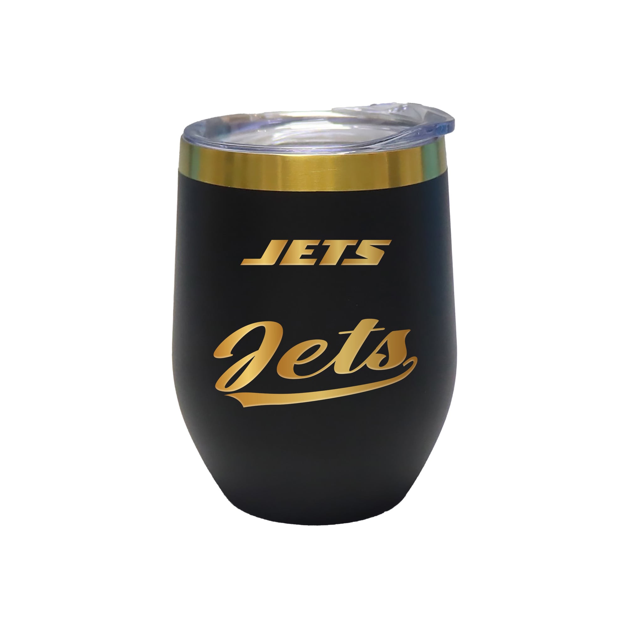 The Memory Company New York Jets 12oz. Stainless Steel Gold Lettering Stemless Wine Tumbler