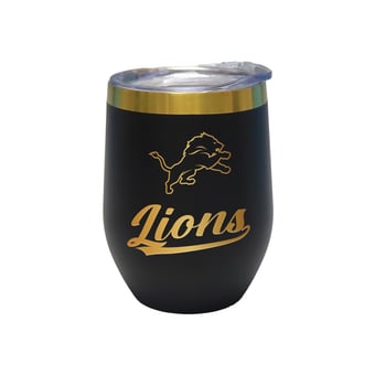 The Memory Company Detroit Lions 12oz. Stainless Steel Gold Lettering Stemless Wine Tumbler