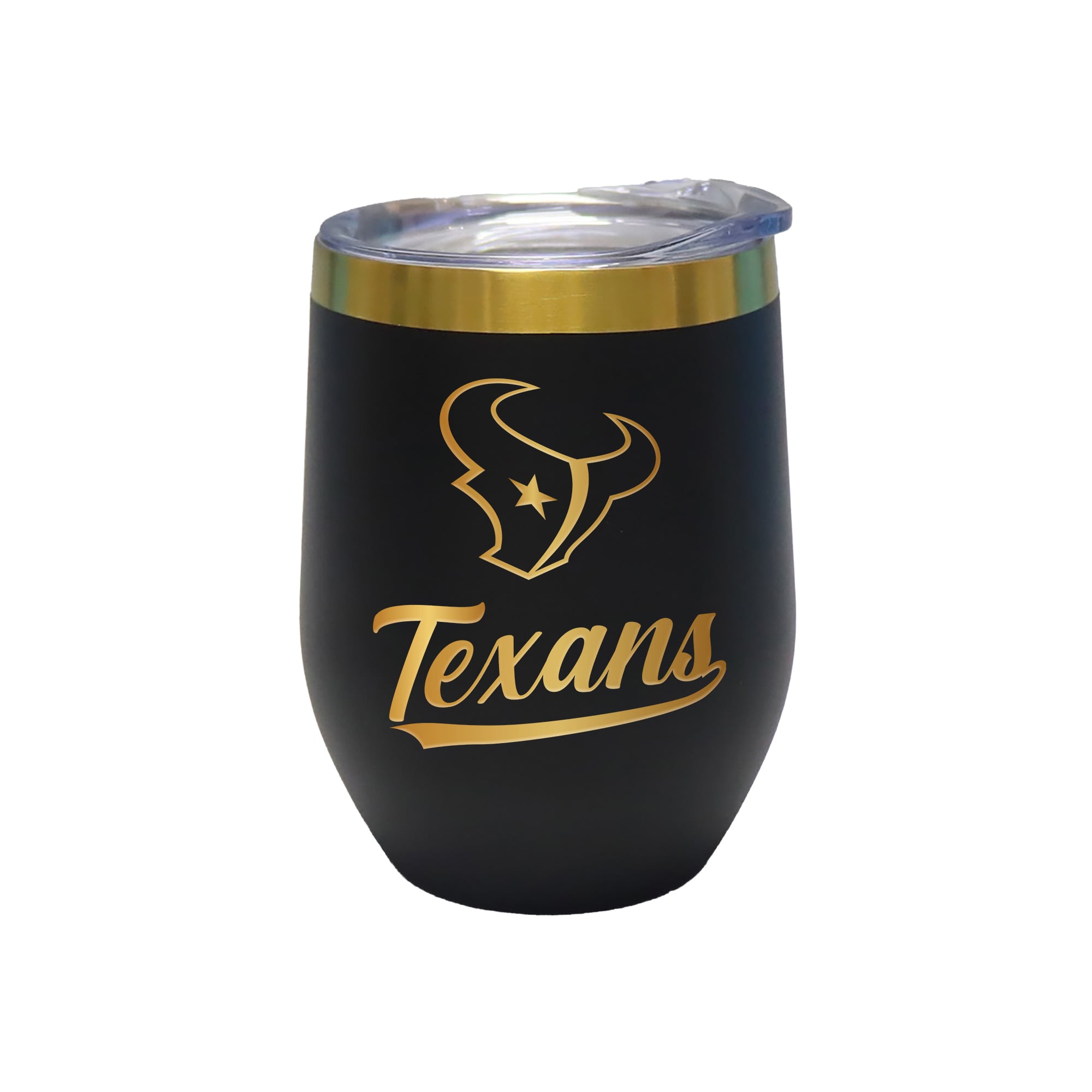 The Memory Company Houston Texans 12oz. Stainless Steel Gold Lettering Stemless Wine Tumbler