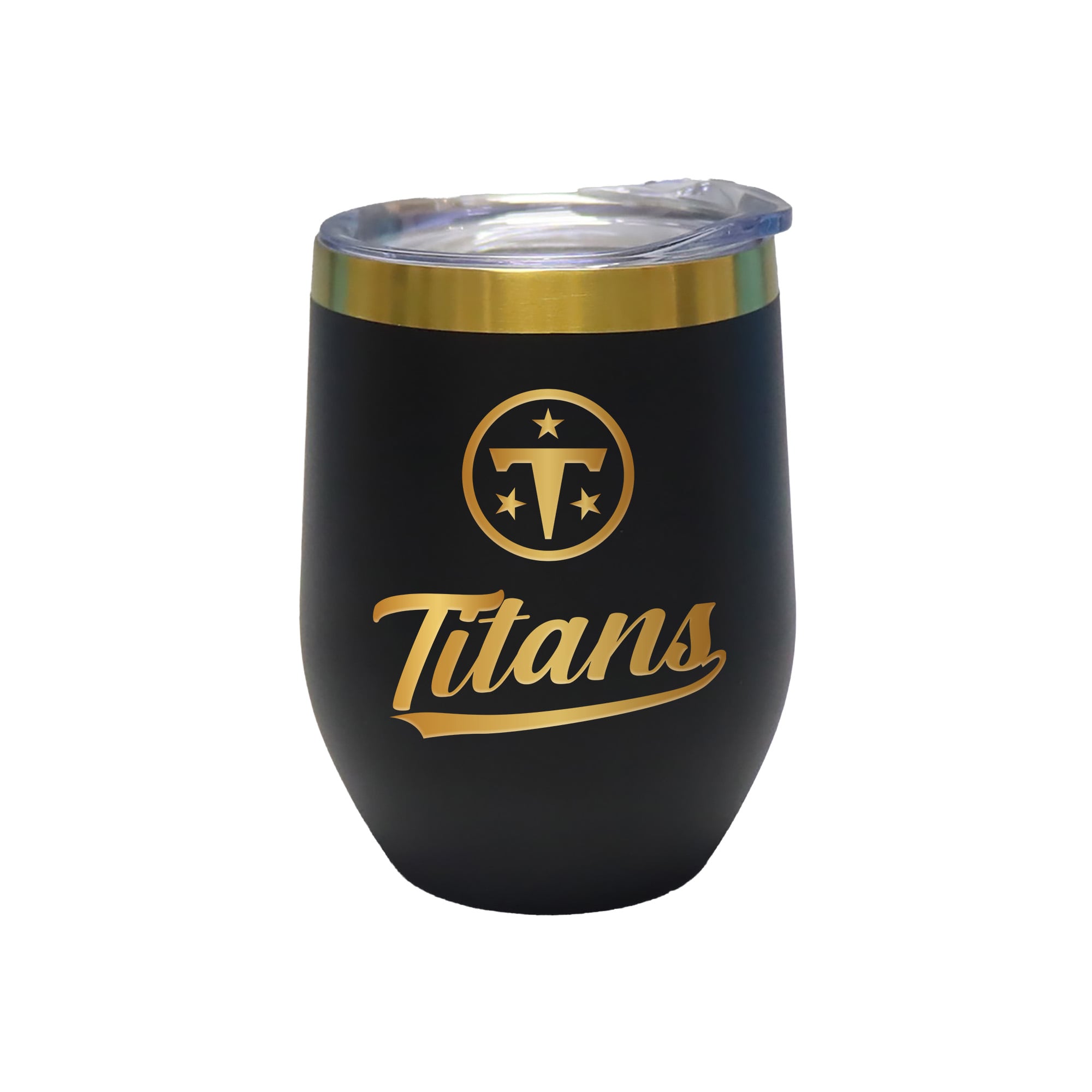 The Memory Company Tennessee Titans 12oz. Stainless Steel Gold Lettering Stemless Wine Tumbler