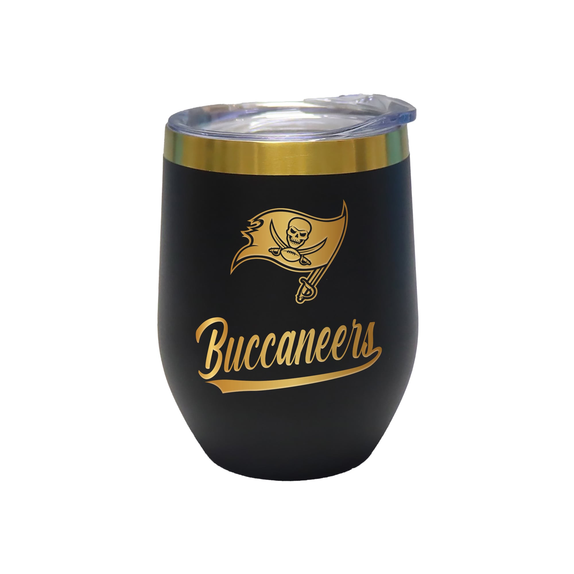 The Memory Company Tampa Bay Buccaneers 12oz. Stainless Steel Gold Lettering Stemless Wine Tumbler