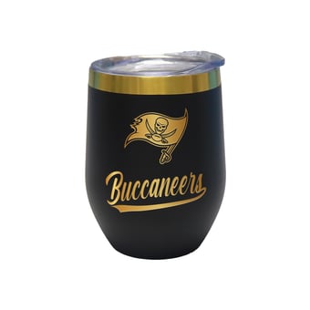 The Memory Company Tampa Bay Buccaneers 12oz. Stainless Steel Gold Lettering Stemless Wine Tumbler