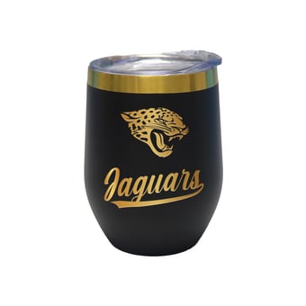 The Memory Company Jacksonville Jaguars 12oz. Stainless Steel Gold Lettering Stemless Wine Tumbler
