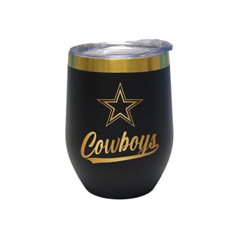 The Memory Company Dallas Cowboys 12oz. Stainless Steel Gold Lettering Stemless Wine Tumbler