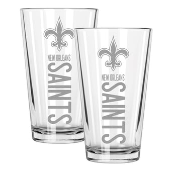 The Memory Company New Orleans Saints Two-Piece 16oz. Pinnacle Pint Glass Set