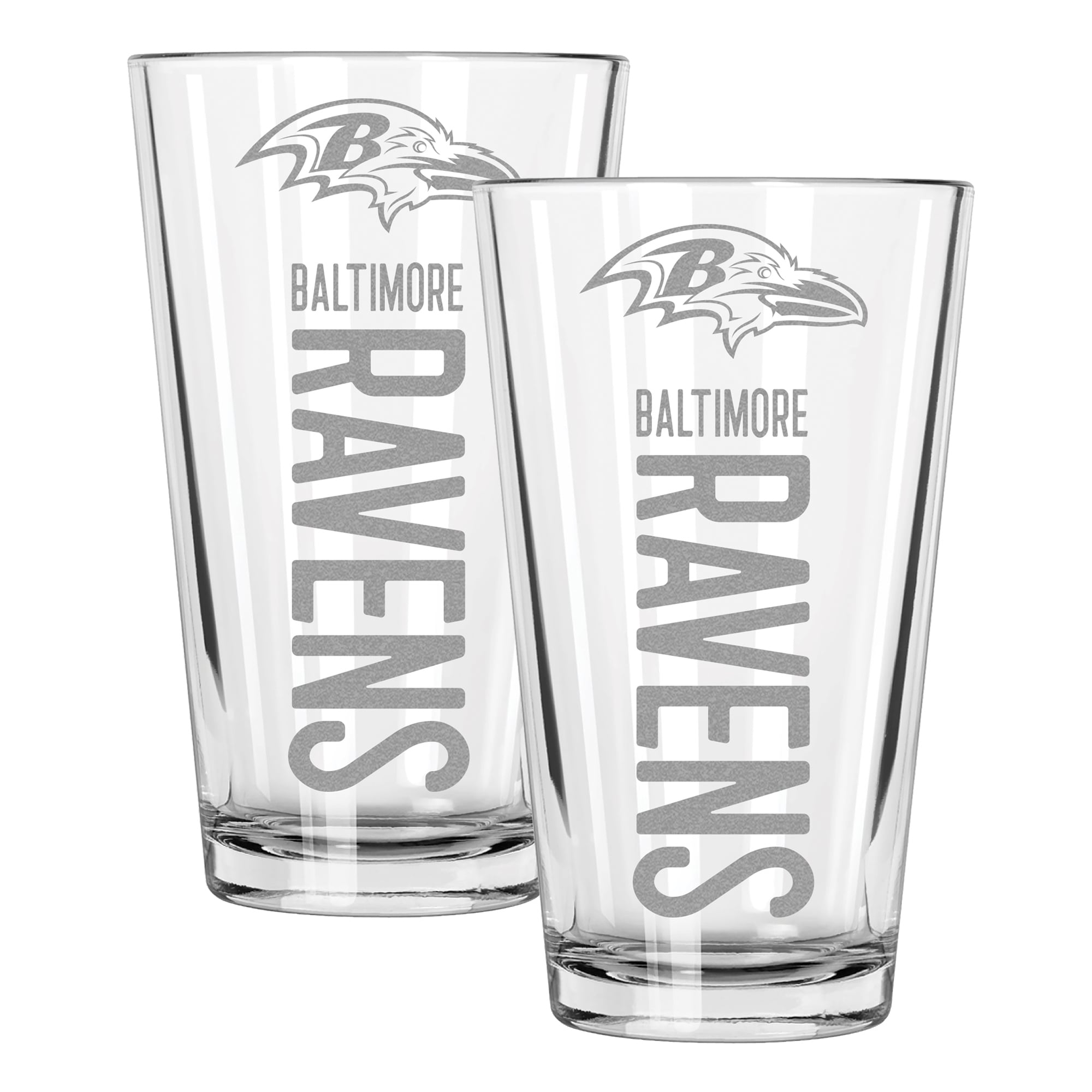 The Memory Company Baltimore Ravens Two-Piece 16oz. Pinnacle Pint Glass Set