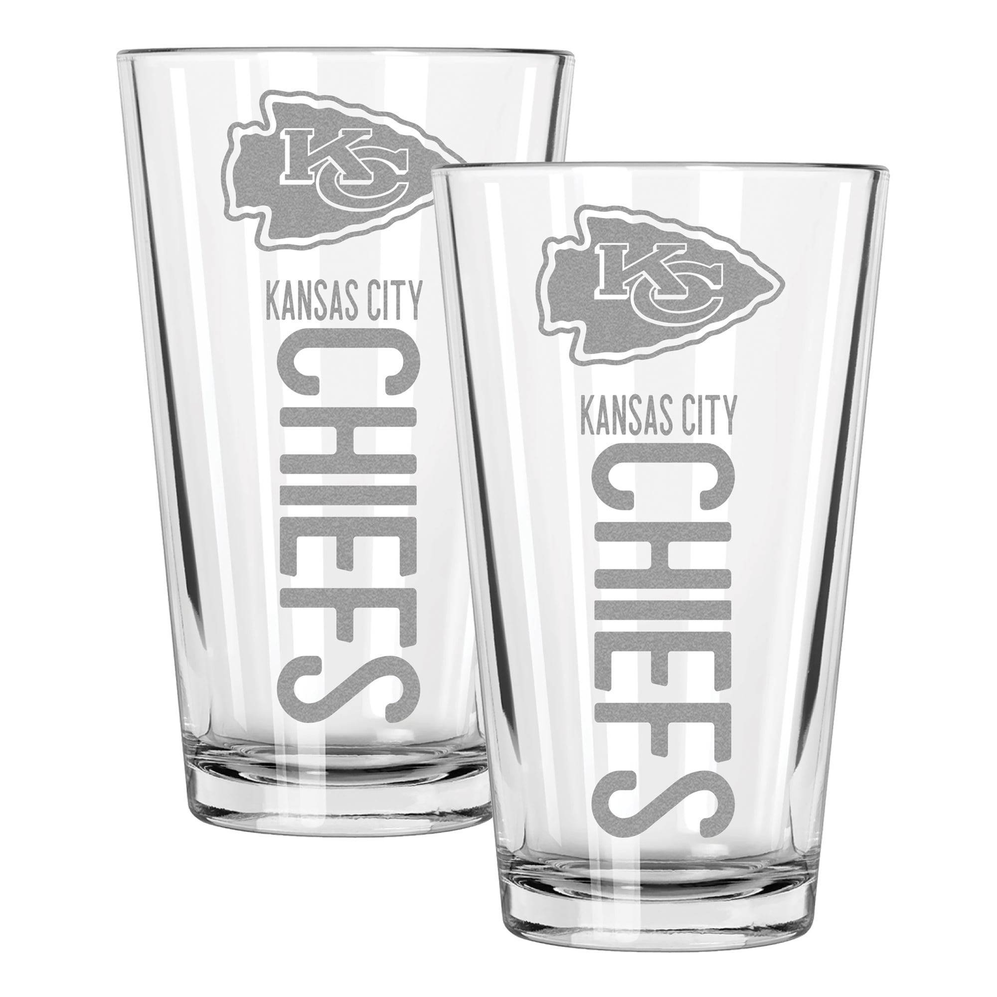 The Memory Company Kansas City Chiefs Two-Piece 16oz. Pinnacle Pint Glass Set