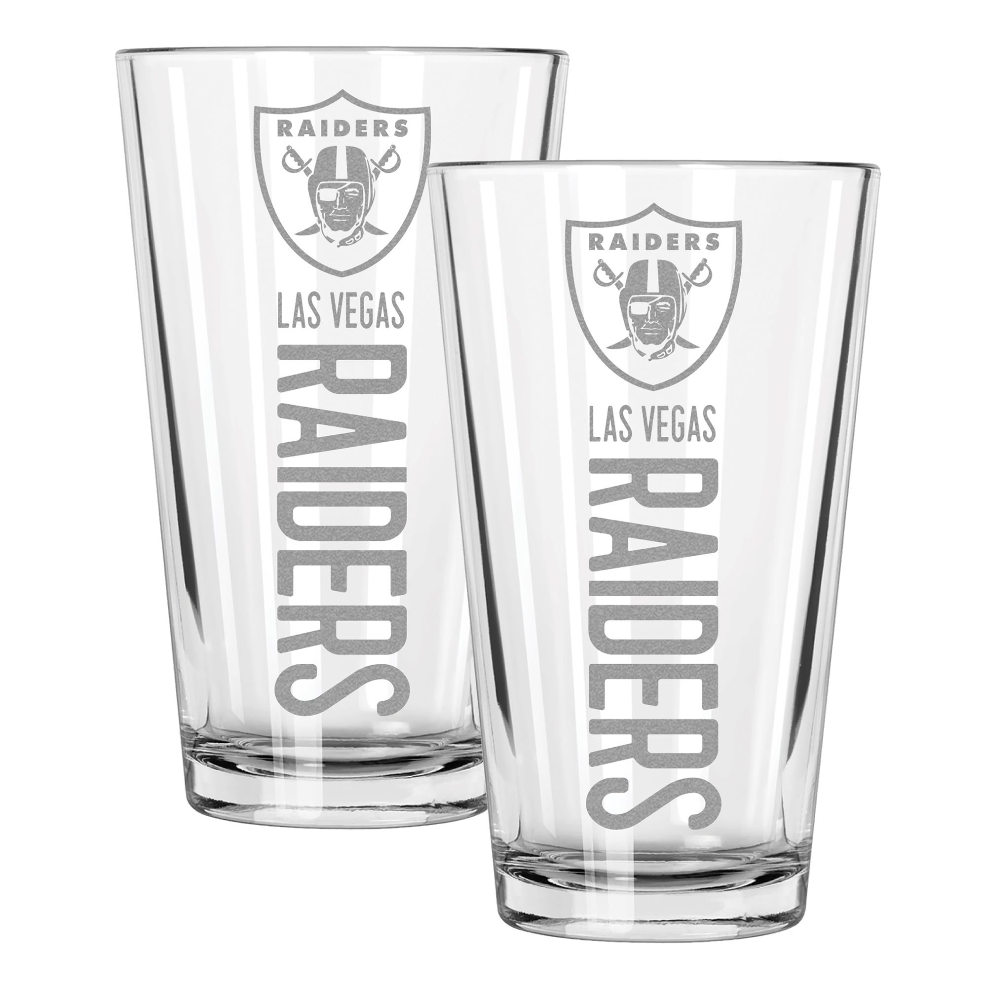 The Memory Company Las Vegas Raiders Two-Piece 16oz. Pinnacle Pint Glass Set