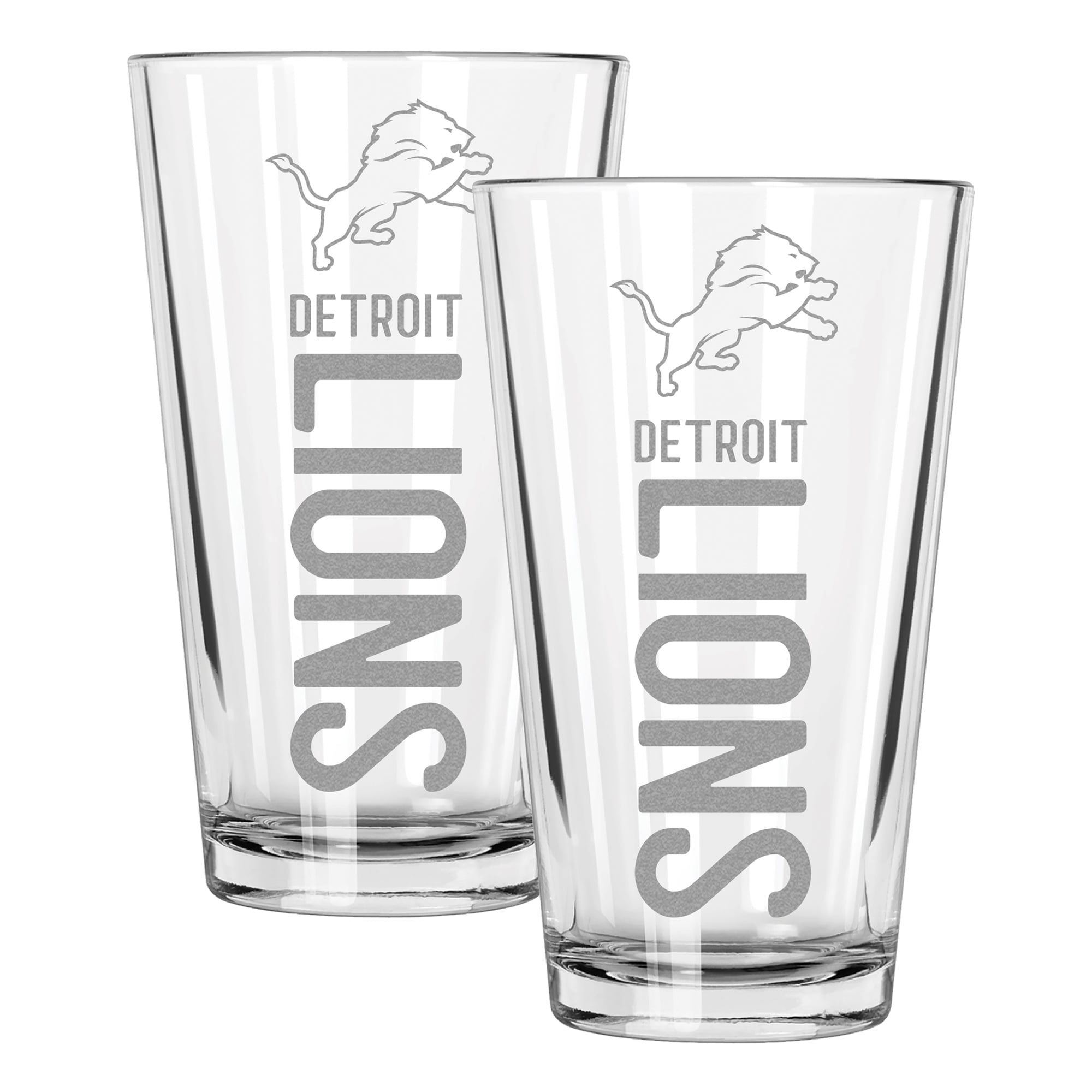 The Memory Company Detroit Lions Two-Piece 16oz. Pinnacle Pint Glass Set