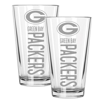 The Memory Company Green Bay Packers Two-Piece 16oz. Pinnacle Pint Glass Set