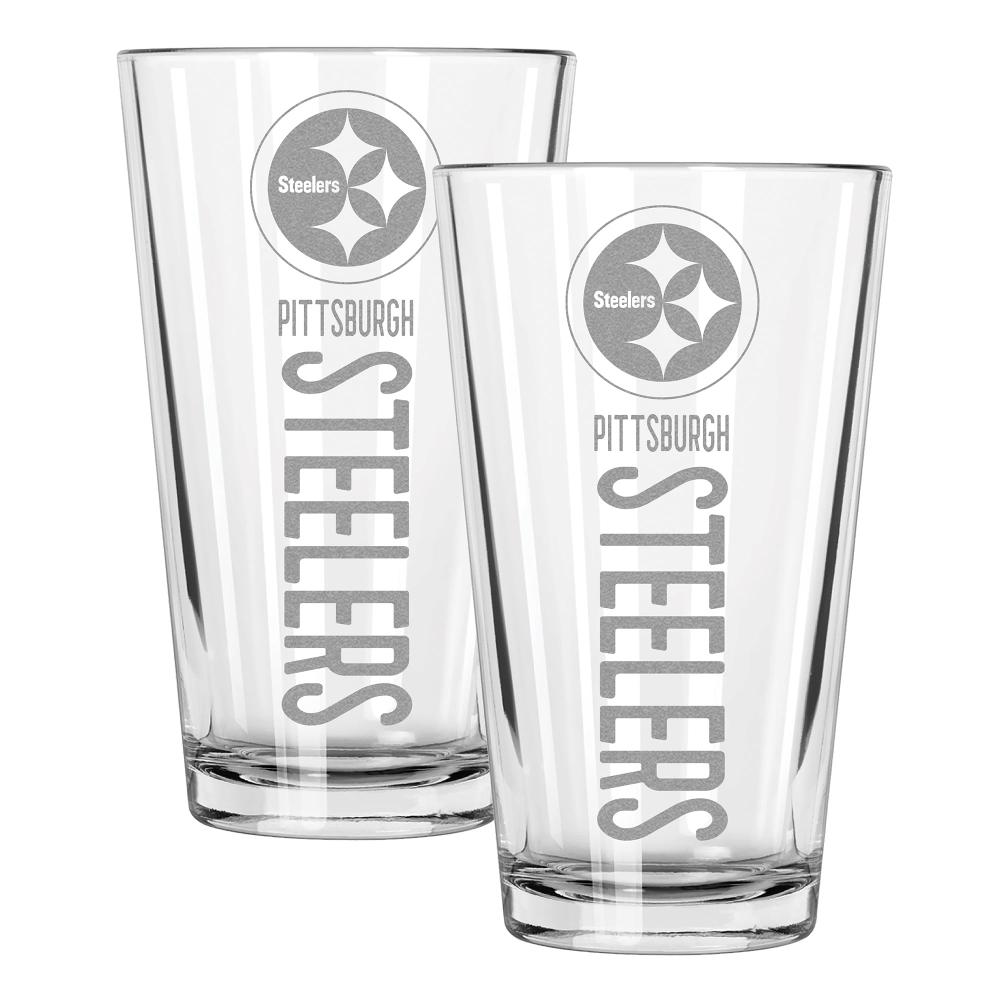 The Memory Company Pittsburgh Steelers Two-Piece 16oz. Pinnacle Pint Glass Set
