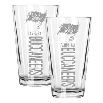 The Memory Company Tampa Bay Buccaneers Two-Piece 16oz. Pinnacle Pint Glass Set