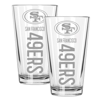 The Memory Company San Francisco 49ers Two-Piece 16oz. Pinnacle Pint Glass Set