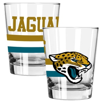 The Memory Company Jacksonville Jaguars Two-Piece 15oz. Big Stripes Double Old Fashioned Glass Set