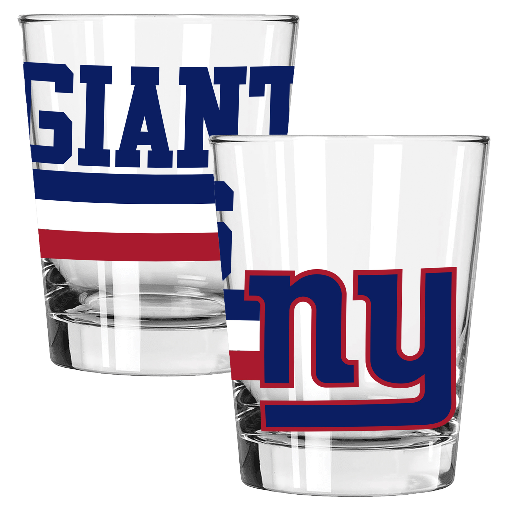 The Memory Company New York Giants Two-Piece 15oz. Big Stripes Double Old Fashioned Glass Set