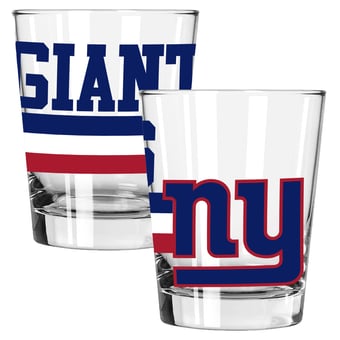 The Memory Company New York Giants Two-Piece 15oz. Big Stripes Double Old Fashioned Glass Set