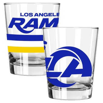 The Memory Company Los Angeles Rams Two-Piece 15oz. Big Stripes Double Old Fashioned Glass Set