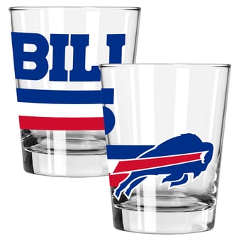 The Memory Company Buffalo Bills Two-Piece 15oz. Big Stripes Double Old Fashioned Glass Set