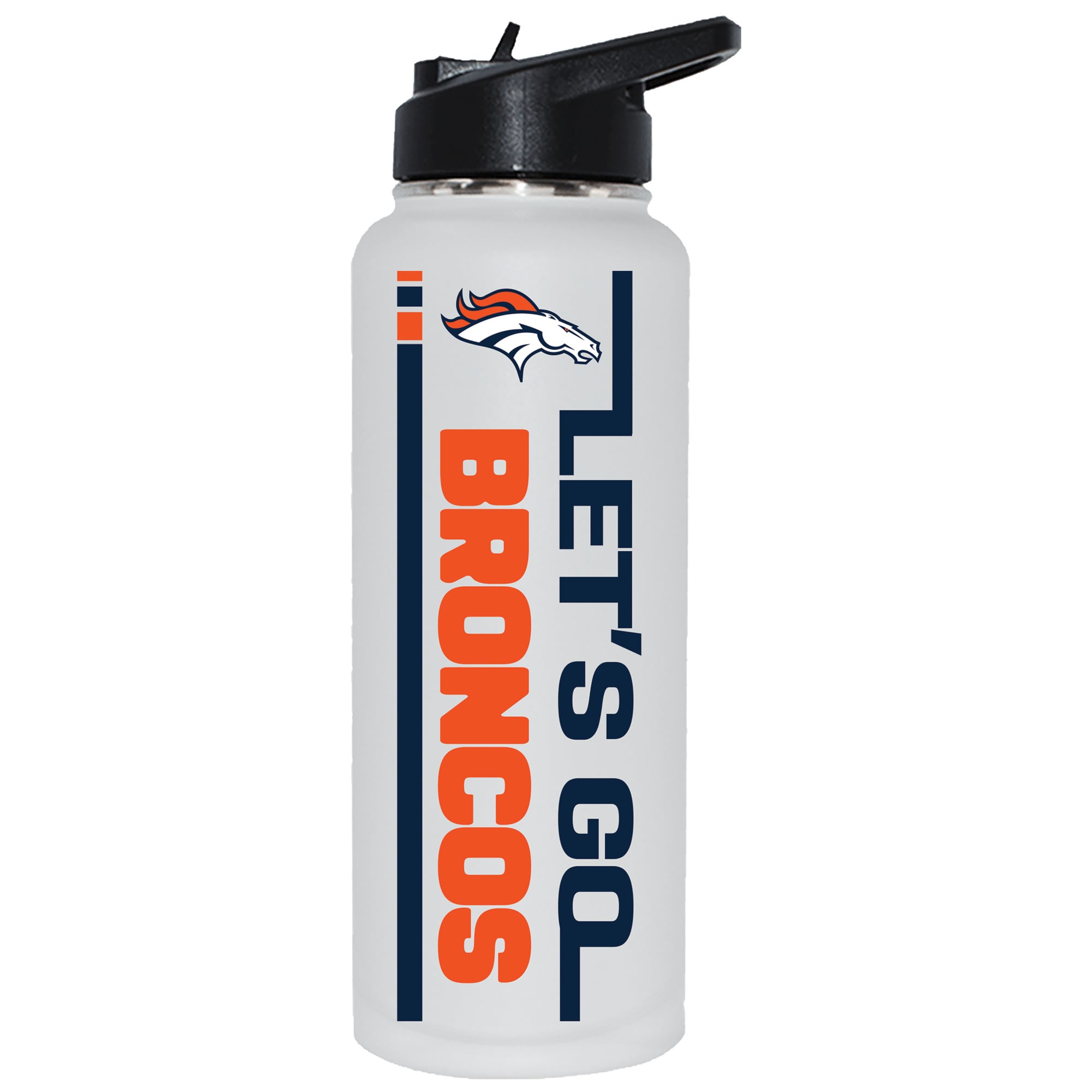 The Memory Company Denver Broncos Let's Go 34oz. Stainless Steel Quencher Bottle