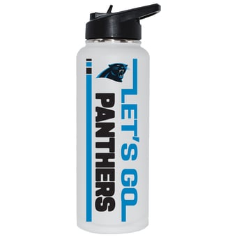 The Memory Company Carolina Panthers Let's Go 34oz. Stainless Steel Quencher Bottle