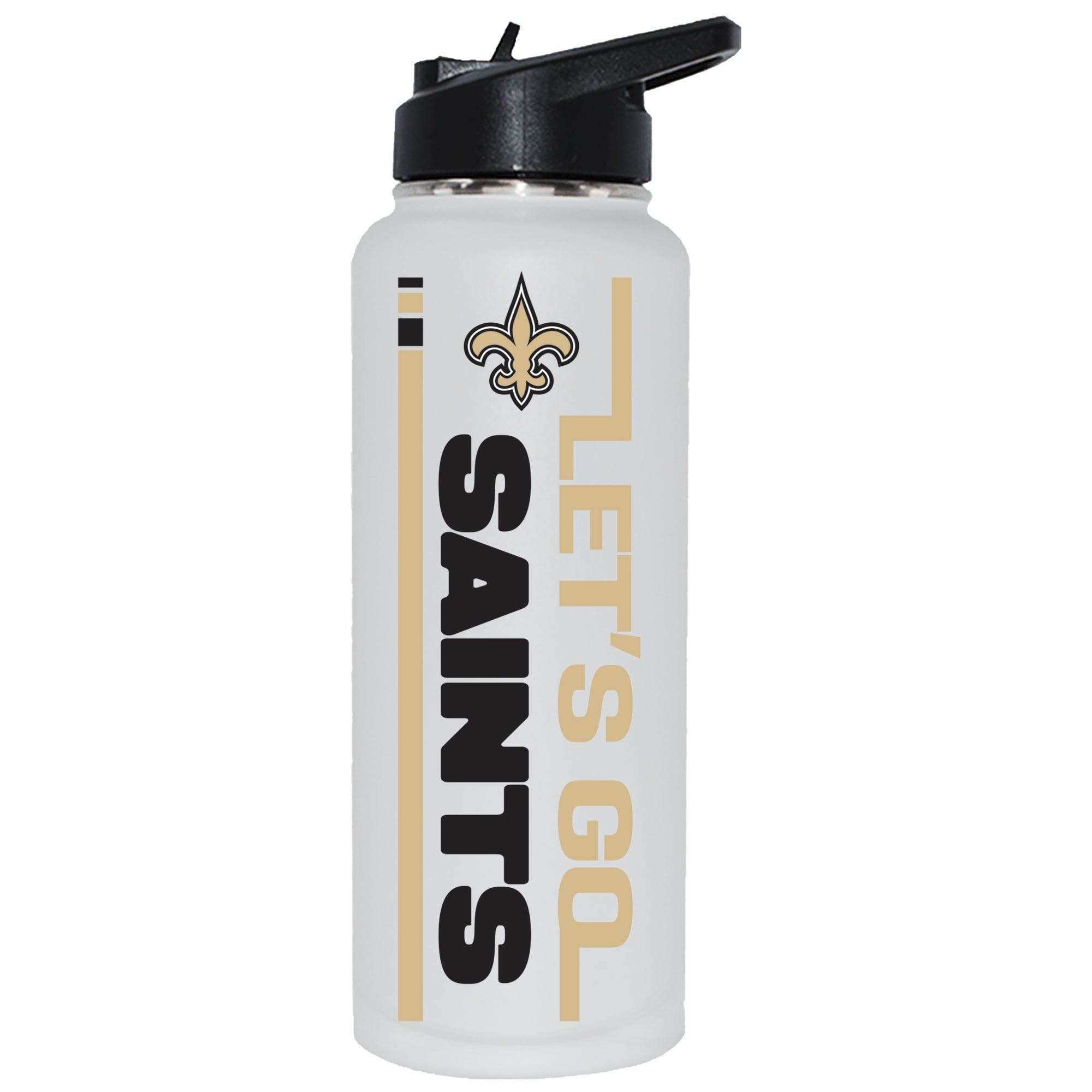 The Memory Company New Orleans Saints Let's Go 34oz. Stainless Steel Quencher Bottle