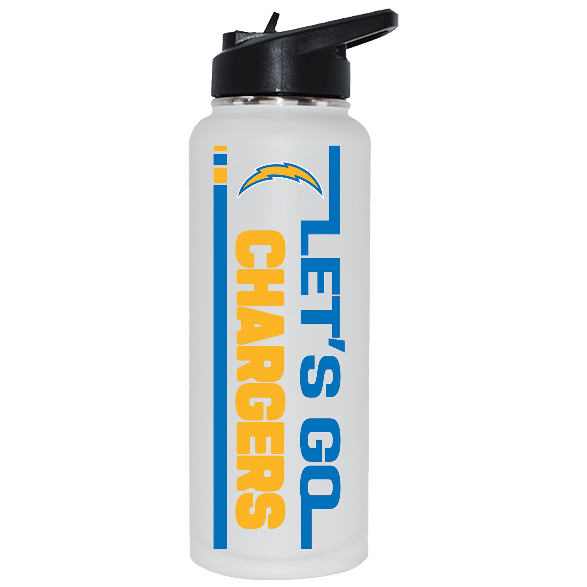 The Memory Company Los Angeles Chargers Let's Go 34oz. Stainless Steel Quencher Bottle