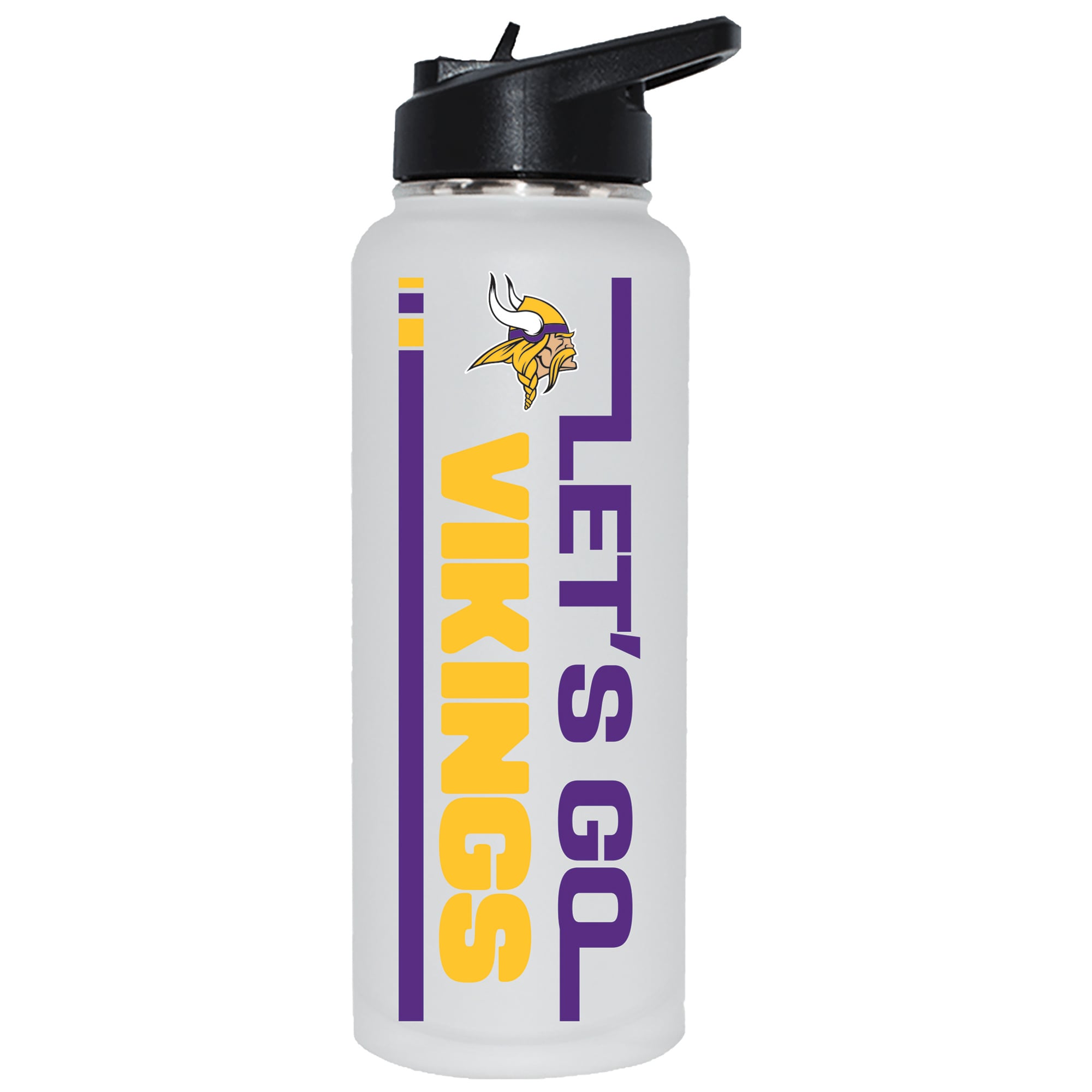 The Memory Company Minnesota Vikings Let's Go 34oz. Stainless Steel Quencher Bottle