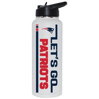 The Memory Company New England Patriots Let's Go 34oz. Stainless Steel Quencher Bottle