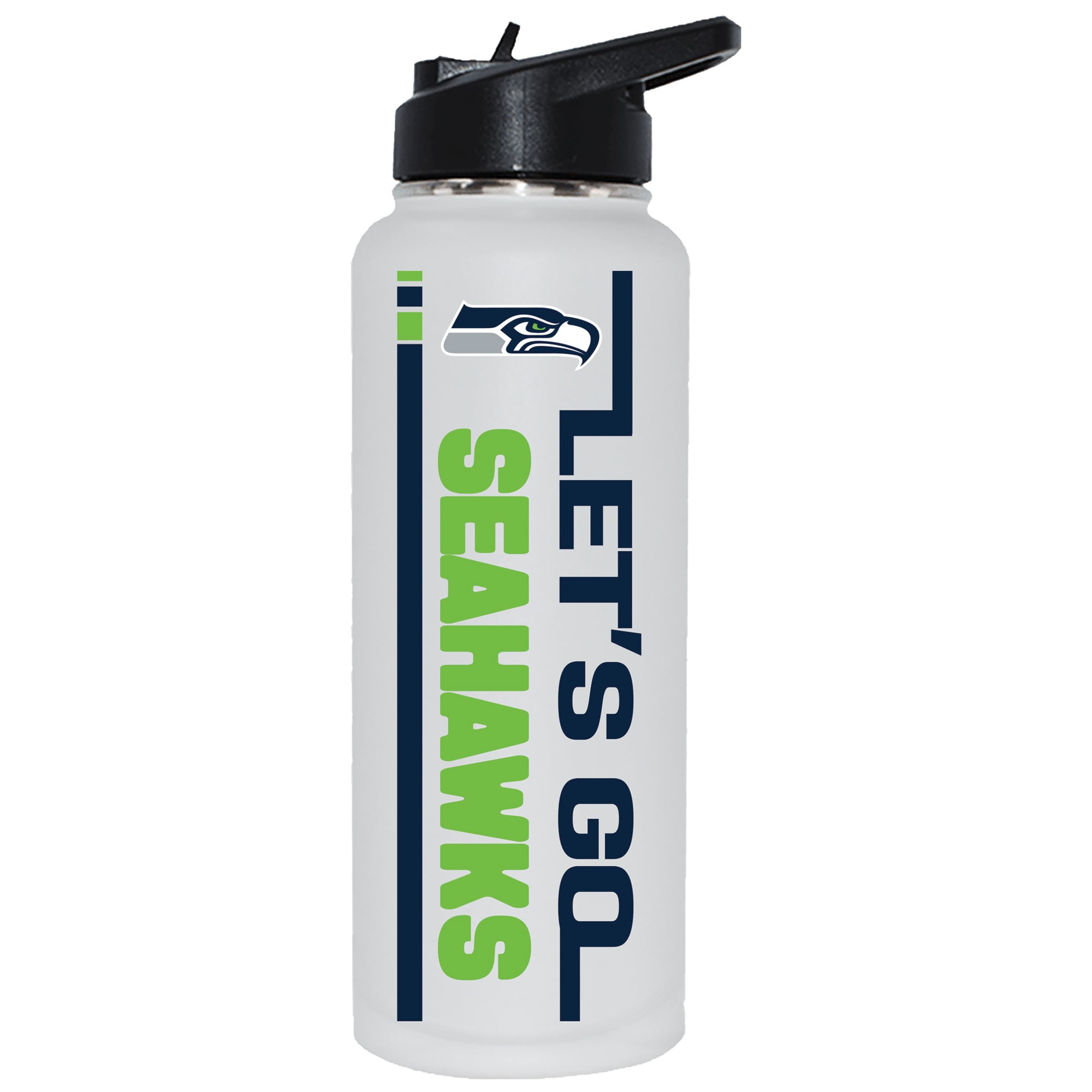 The Memory Company Seattle Seahawks Let's Go 34oz. Stainless Steel Quencher Bottle