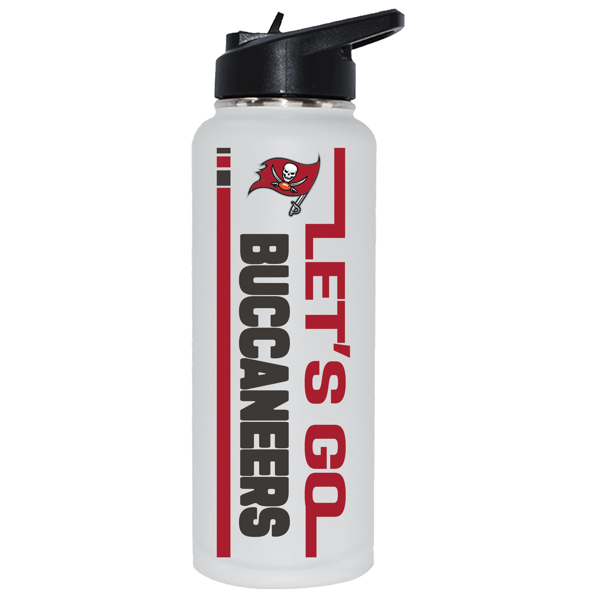 The Memory Company Tampa Bay Buccaneers Let's Go 34oz. Stainless Steel Quencher Bottle