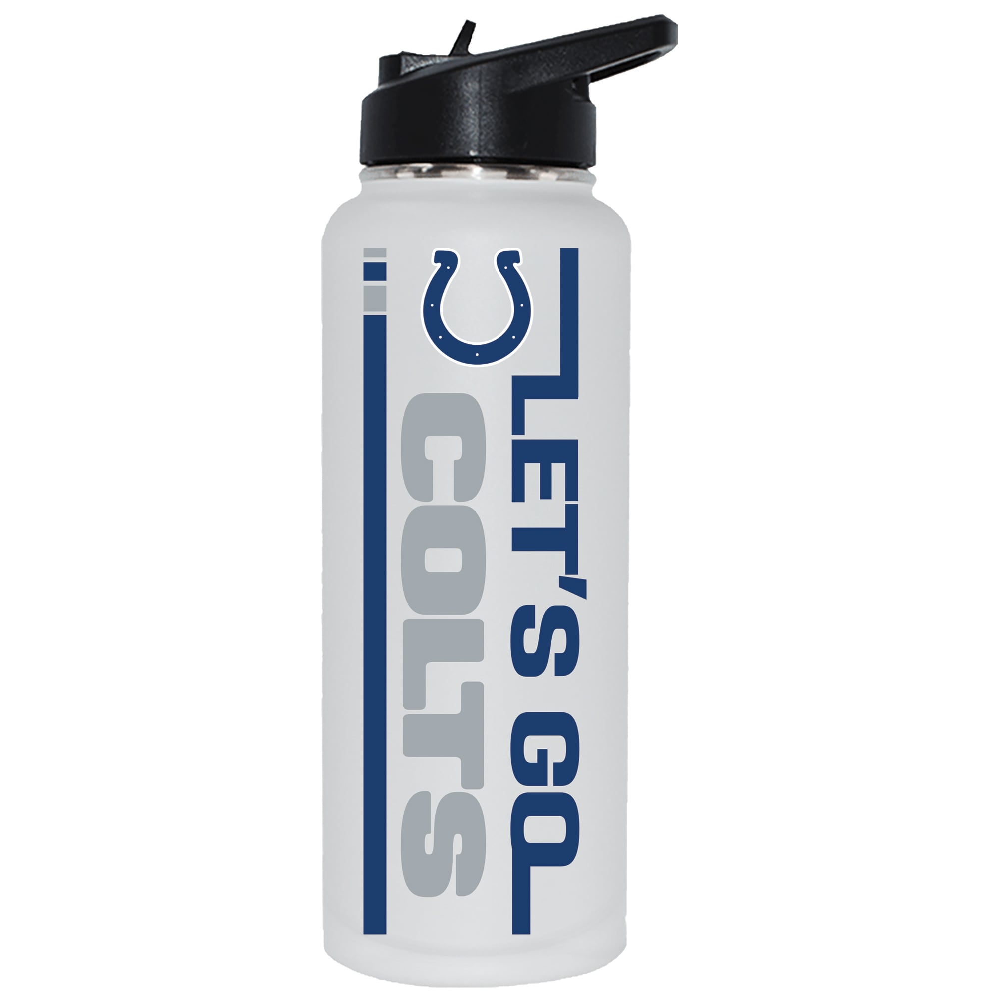 The Memory Company Indianapolis Colts Let's Go 34oz. Stainless Steel Quencher Bottle