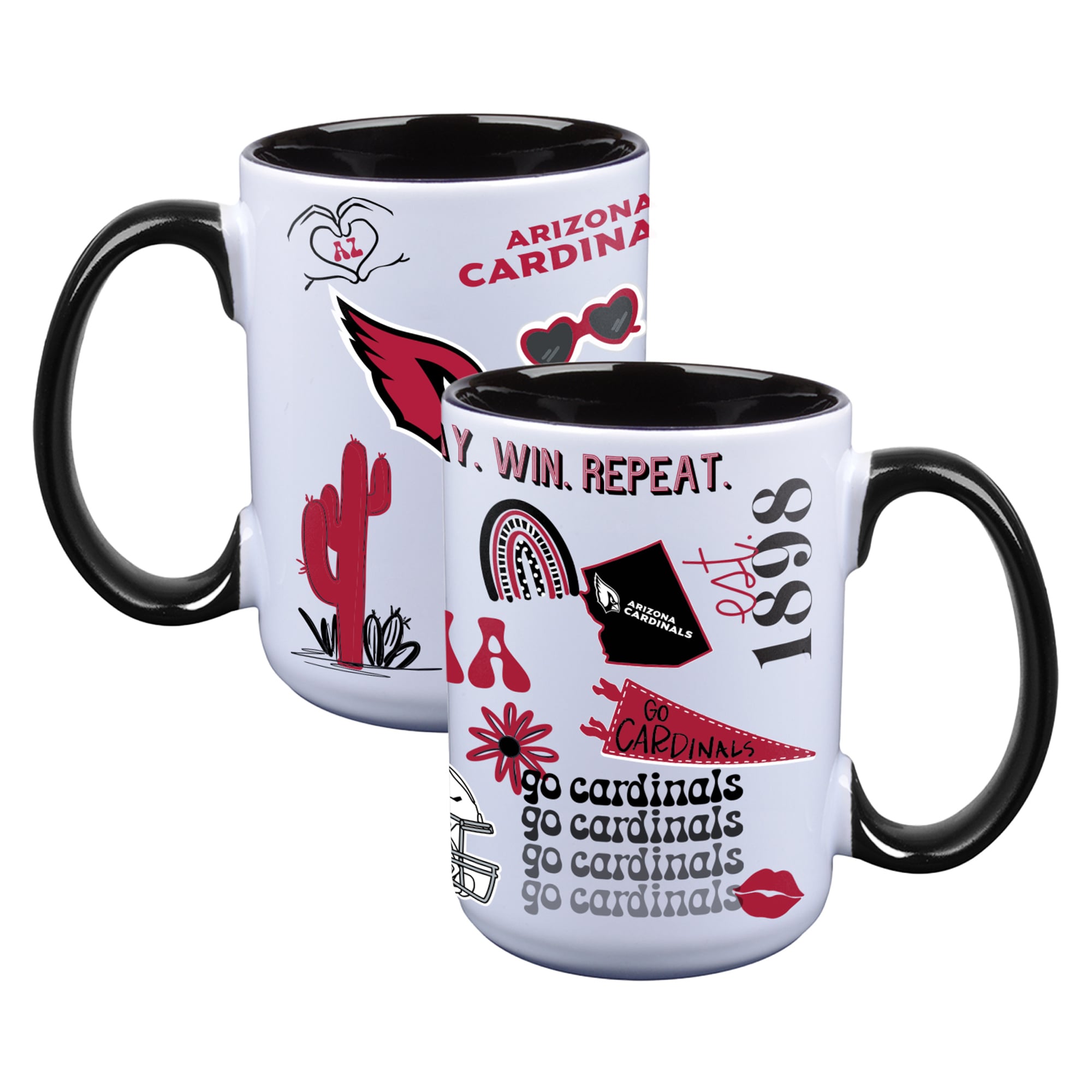 The Memory Company Arizona Cardinals Two-Piece 15oz. Loco Coffee Mug Set
