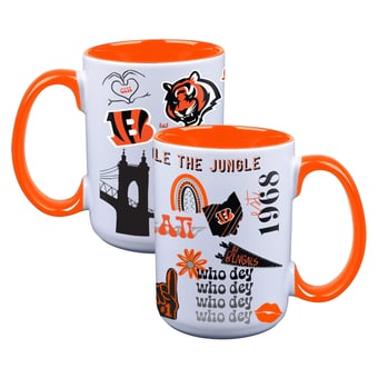 The Memory Company Cincinnati Bengals Two-Piece 15oz. Loco Coffee Mug Set