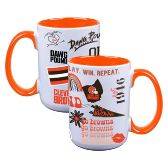 The Memory Company Cleveland Browns Two-Piece 15oz. Loco Coffee Mug Set