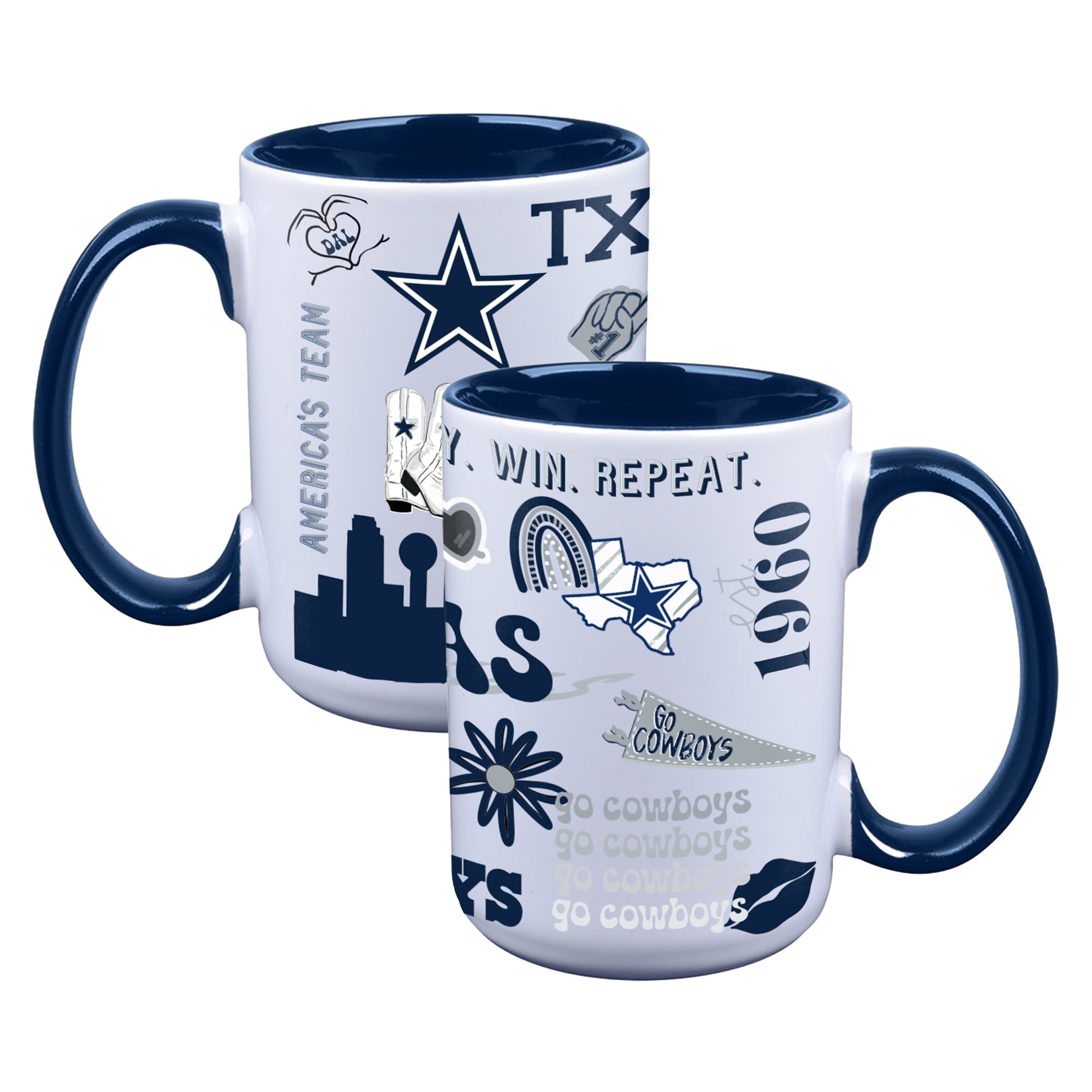 The Memory Company Dallas Cowboys Two-Piece 15oz. Loco Coffee Mug Set