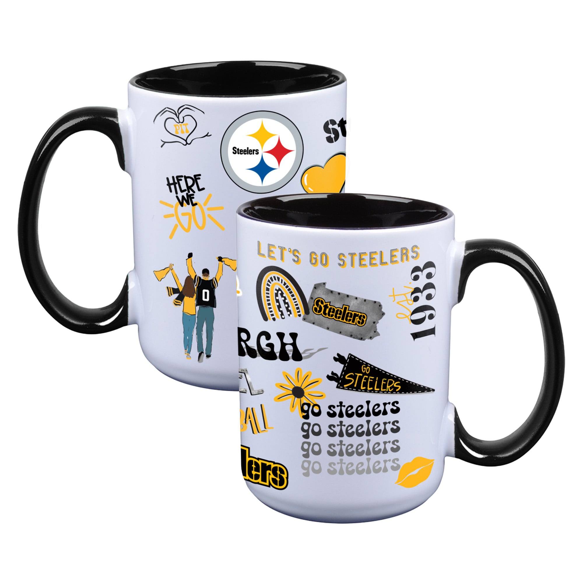 The Memory Company Pittsburgh Steelers Two-Piece 15oz. Loco Coffee Mug Set