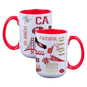 The Memory Company San Francisco 49ers Two-Piece 15oz. Loco Coffee Mug Set