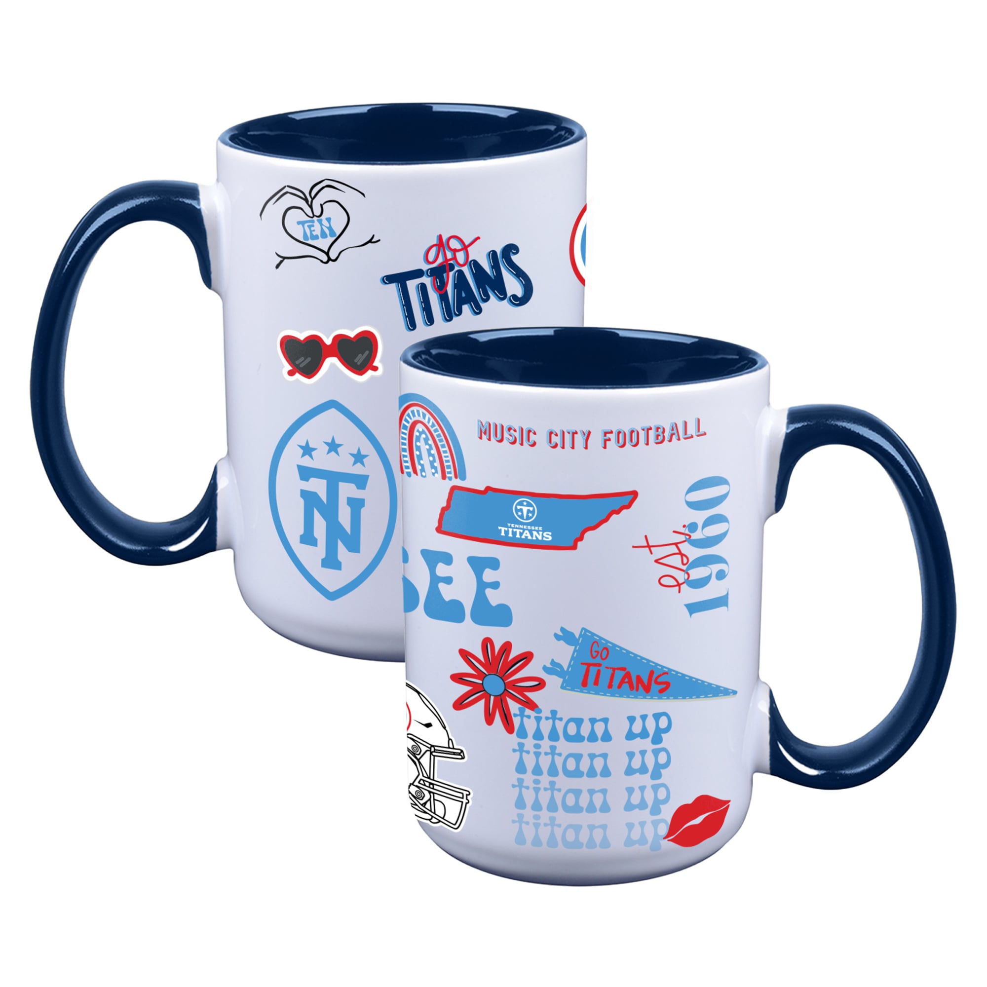 The Memory Company Tennessee Titans Two-Piece 15oz. Loco Coffee Mug Set