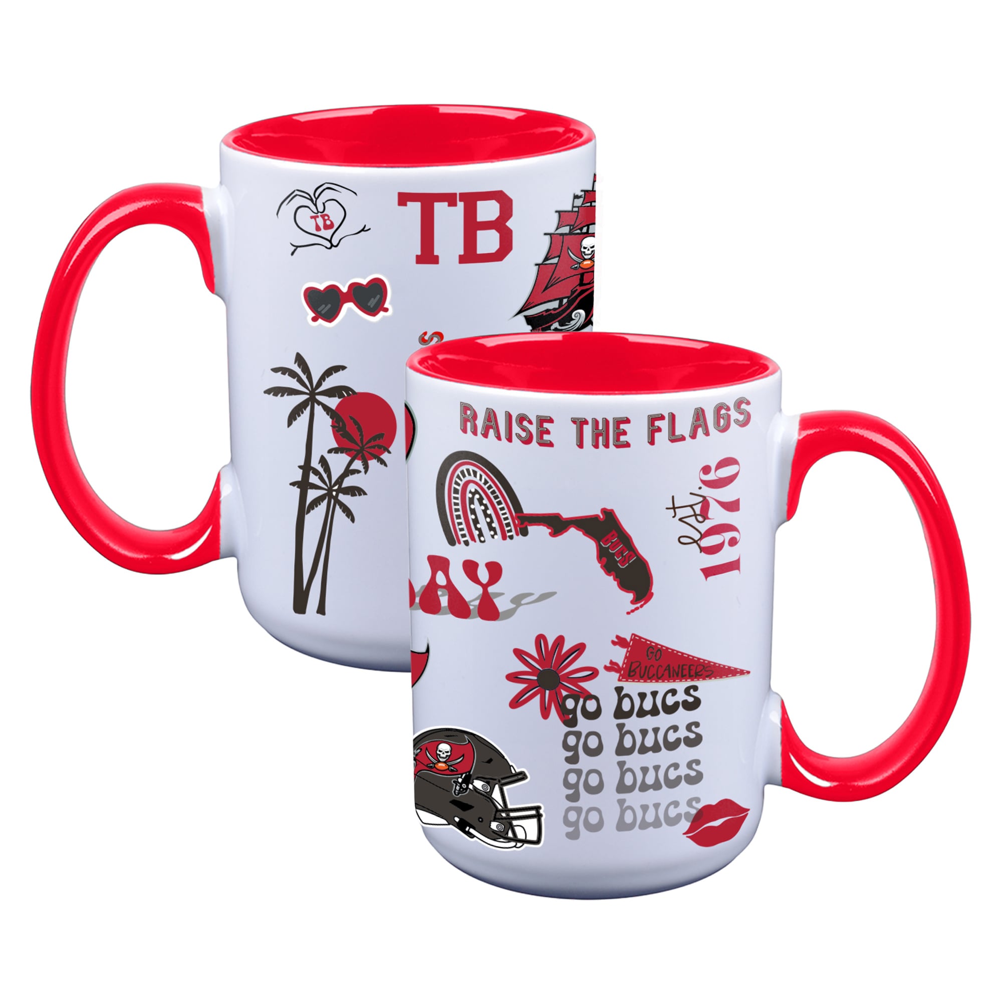 The Memory Company Tampa Bay Buccaneers Two-Piece 15oz. Loco Coffee Mug Set