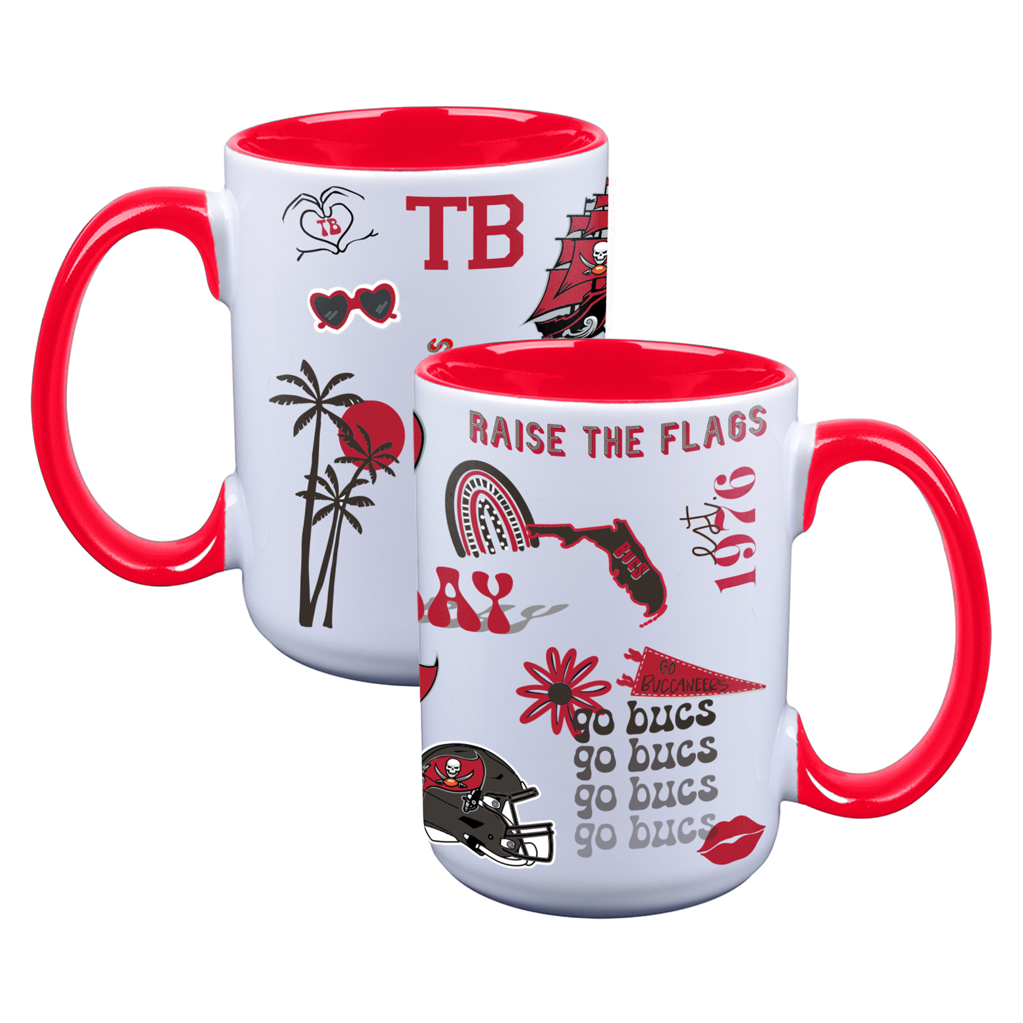The Memory Company Tampa Bay Buccaneers Two-Piece 15oz. Loco Coffee Mug Set