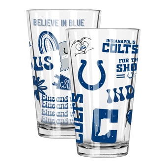 The Memory Company Indianapolis Colts Two-Piece 16oz. Loco Pint Glass Set