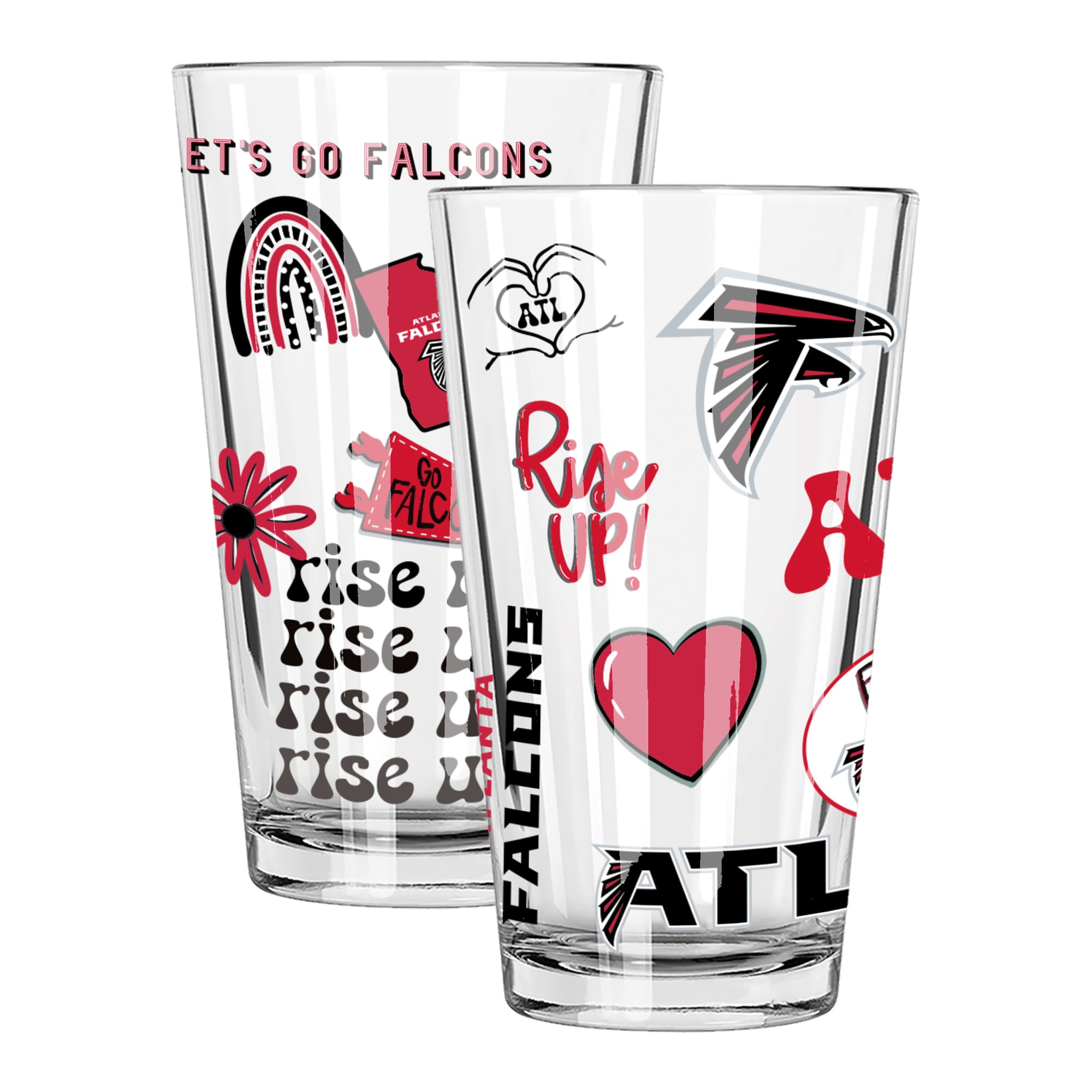 The Memory Company Atlanta Falcons Two-Piece 16oz. Loco Pint Glass Set