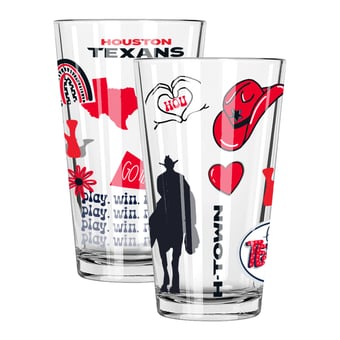 The Memory Company Houston Texans Two-Piece 16oz. Loco Pint Glass Set